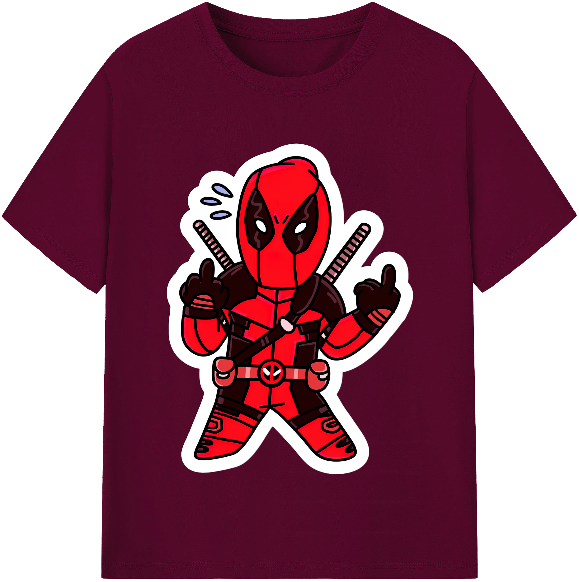 （画像用） Deadpool デッドプール レディースカジュアルプリントTシャツ（綿100％）